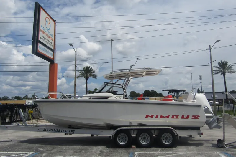 The Image of 2024 Nimbus T8 boat on trailer at Nautical Ventures dealership. - 0