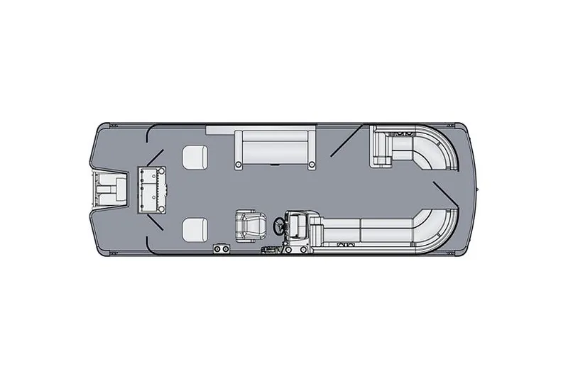 Slide: The Image of Manufacturer Provided Image: Floor plan of 2025 Harris Cruiser 230 pontoon boat layout. - 13