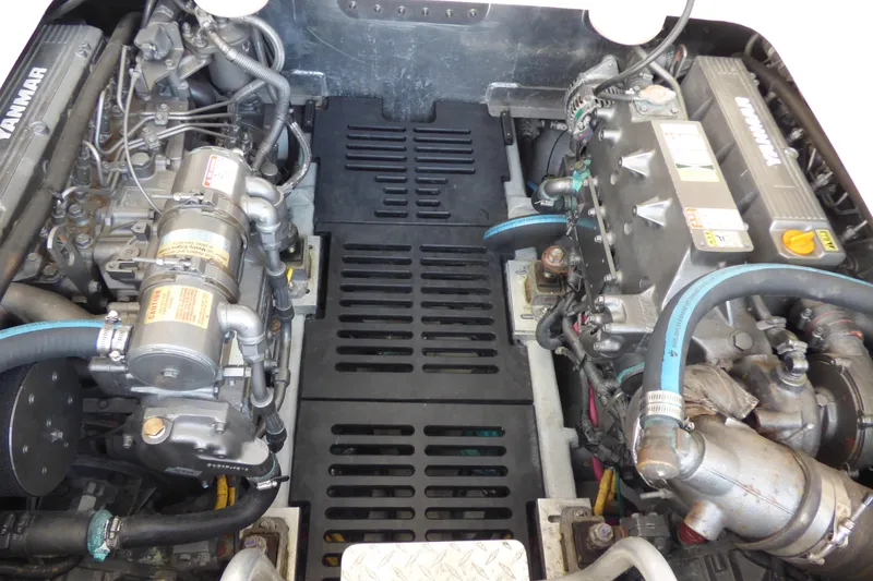 Slide: The Image of Engine compartment of a 2005 Mainship 34 Pilot Sedan Rum Runner II boat. - 43