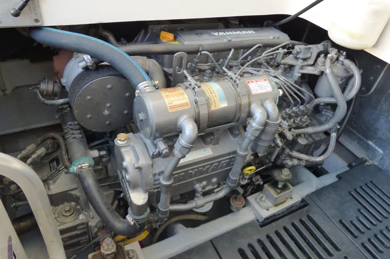 Slide: The Image of Engine of 2005 Mainship 34 Pilot Sedan Rum Runner II, featuring Yanmar components. - 44