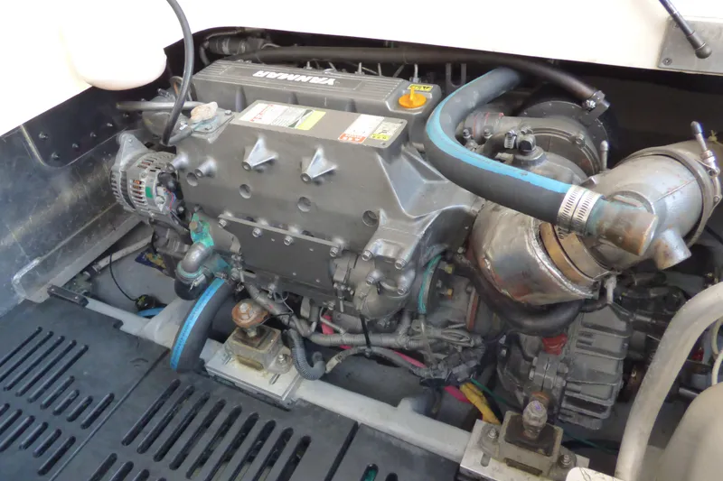 Slide: The Image of Engine compartment of a 2005 Mainship 34 Pilot Sedan Rum Runner II boat. - 45