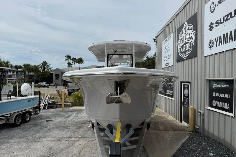 Slide: The Image of 2026 Sea Pro 322 Offshore boat at West Coast Marine dealership. - 4