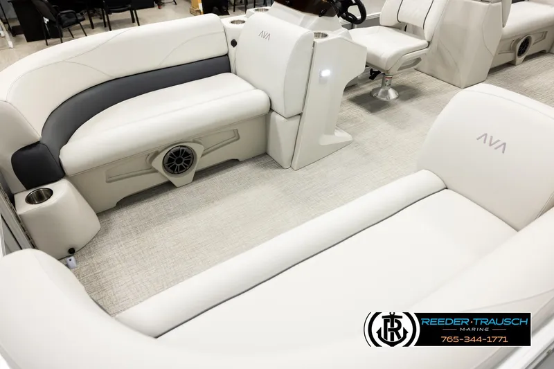 Slide: The Image of Luxurious interior of 2026 Avalon VLS QL boat with plush seating and modern design. - 10