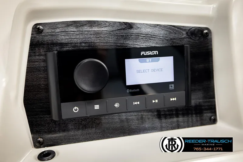 Slide: The Image of Bluetooth audio system in 2026 Avalon VLS QL boat, featuring Fusion interface. - 31