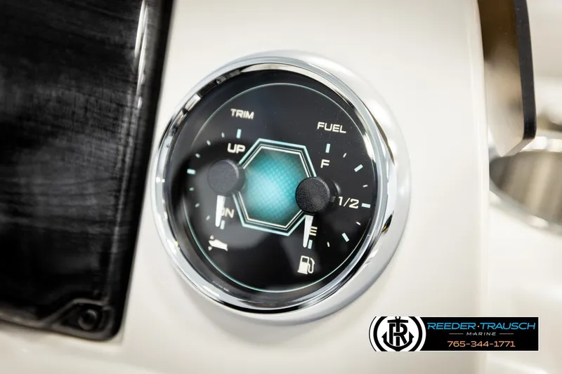 Slide: The Image of Close-up of 2026 Avalon VLS QL fuel and trim gauge on dashboard. - 33