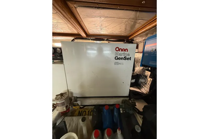 Slide: The Image of Onan Marine GenSet in 1995 Ocean Alexander 486 yacht engine room. - 64