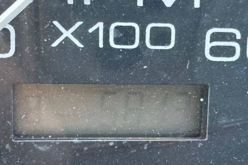 Slide: The Image of Close-up of a dusty gauge on a 2002 Regal Commodore 3860 boat. - 11