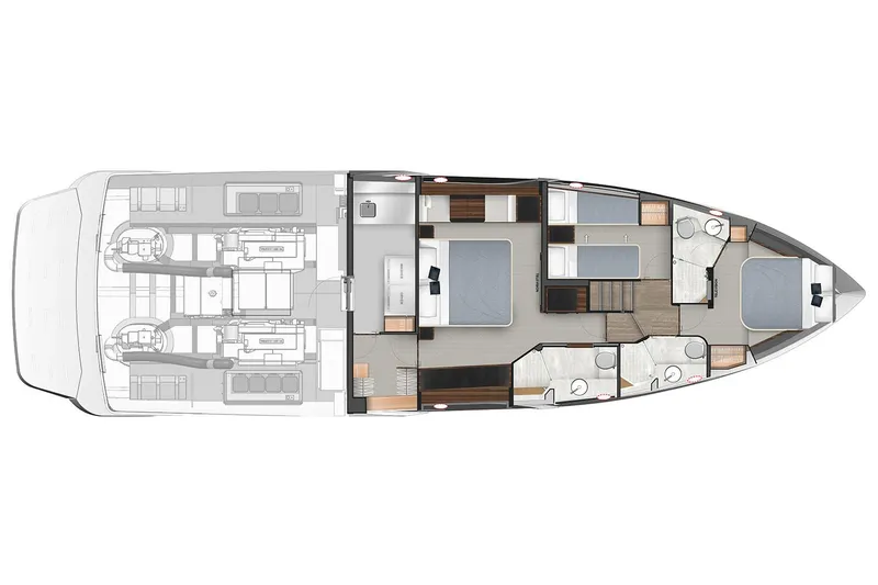Slide: The Image of Manufacturer Provided Image: Floor plan of 2025 Riviera 585 SUV luxury yacht, showcasing interior layout and design. - 60