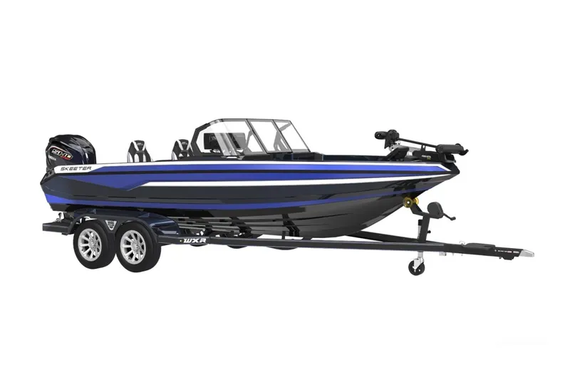 The Image of 2026 Skeeter WXR2060 boat in showroom, featuring sleek design and modern equipment. - 0
