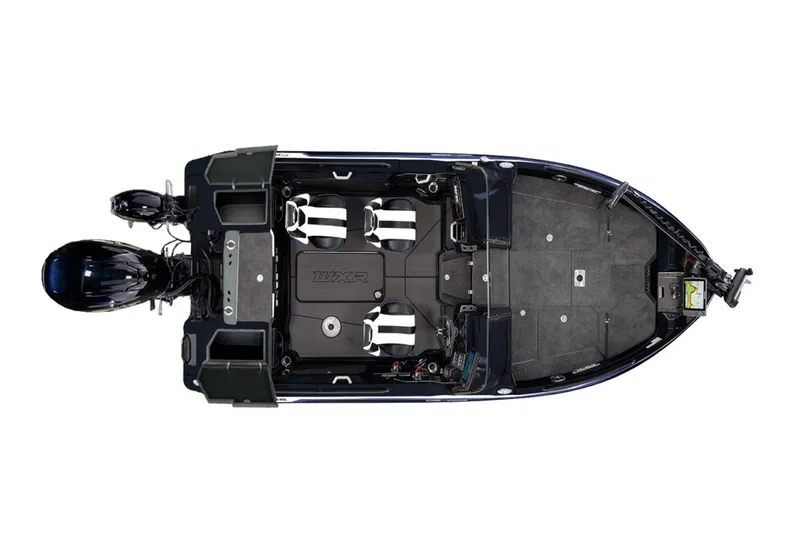 Slide: The Image of Manufacturer Provided Image: 2026 Skeeter WXR2060 boat cockpit with advanced navigation system and sleek steering wheel design. - 12