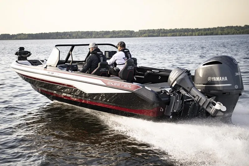 Slide: The Image of Manufacturer Provided Image: 2026 Skeeter WXR2060 boat cruising on a lake with Yamaha engine. - 18