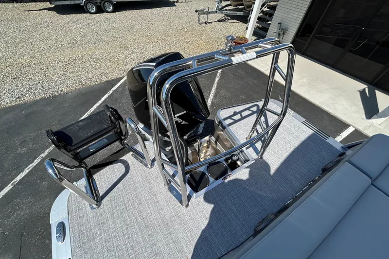 Slide: The Image of 2026 Harris FloteBote 250 Solstice SLDH pontoon boat with sleek design and modern features. - 11