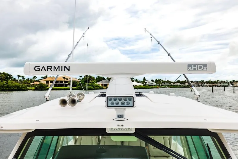 Slide: The Image of 2022 Grady-White Canyon 456 boat with Garmin xHD2 radar on a scenic waterway. - 33
