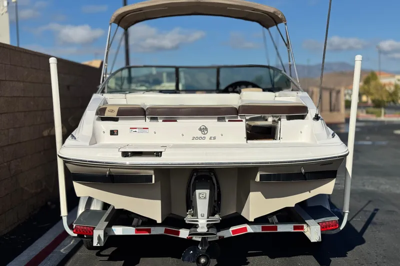 Slide: The Image of Rear view of a 2016 Regal 2000 ES boat on a trailer. - 4