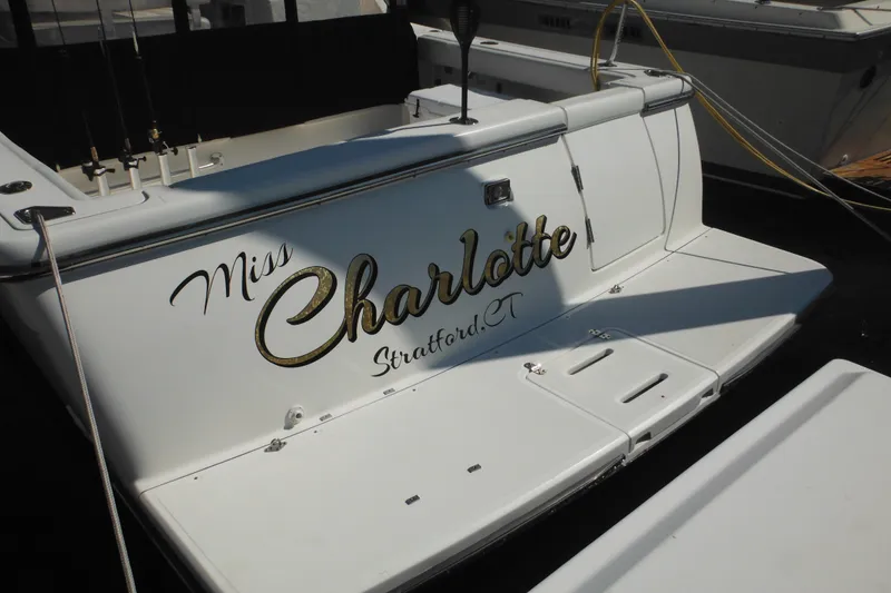Slide: The Image of 2001 Tiara Yachts 3500 Open, named "Miss Charlotte," docked in Stratford, CT. - 8