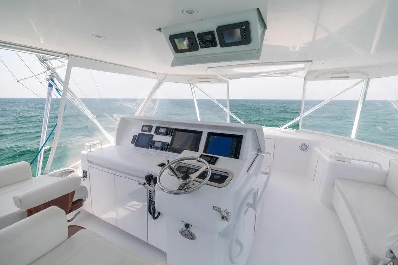 Slide: The Image of 2008 Hatteras 60 Convertible Helm 2 - 19