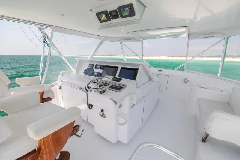 Slide: The Image of 2008 Hatteras 60 Convertible Helm 4 - 21