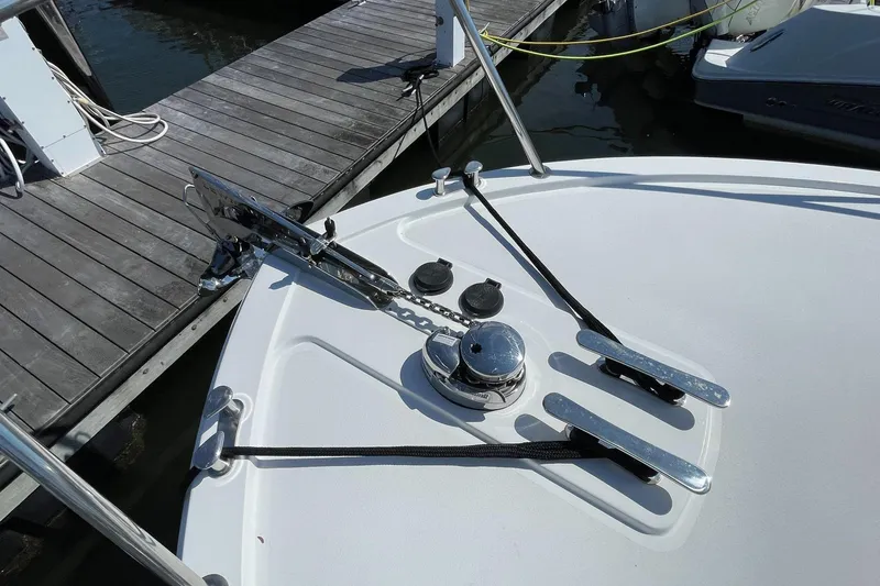 Slide: The Image of Bow of 2023 MJM 35 boat with Lewmar anchor system. - 25