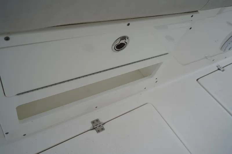 Slide: The Image of 2020 Sea Fox 328 Commander boat storage compartment detail. - 22