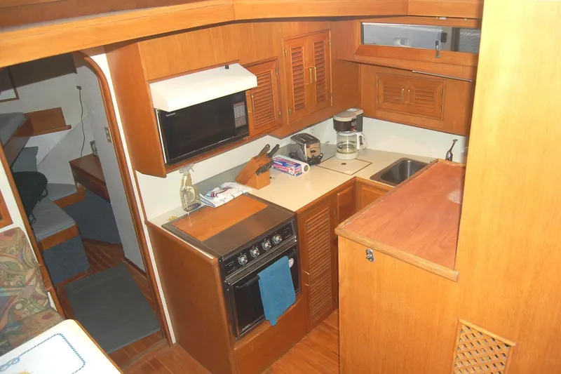 Slide: The Image of Galley view from salon steps before doing down. - 12