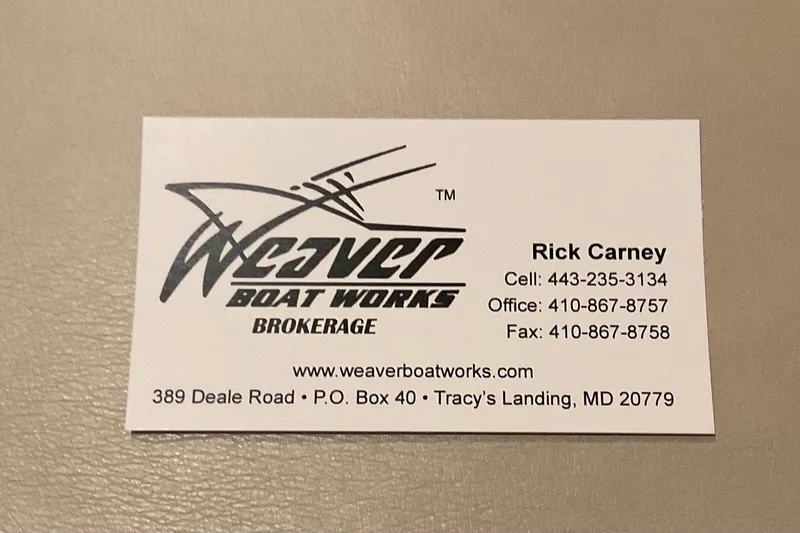 Slide: The Image of Business card for Weaver Boat Works, contact Rick Carney, Tracy's Landing, MD. - 5