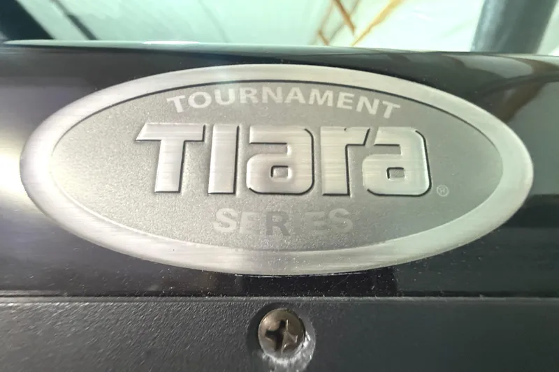 Slide: The Image of Tiara Yachts 3800 Open 2006 Tournament Series emblem on a metallic surface. - 45