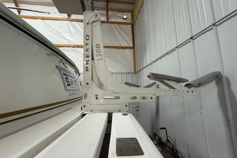 Slide: The Image of 2006 Tiara Yachts 3800 Open in storage with Presto 1200 lift system. - 9