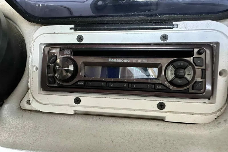 Slide: The Image of Panasonic CQ-C1100U stereo in 1995 Genesis Boats 2505 dashboard. - 21