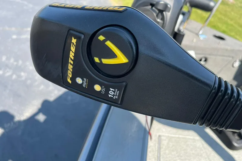 Slide: The Image of Close-up of Fortrex trolling motor control on 2013 Lund 1875 Pro-V IFS boat. - 37