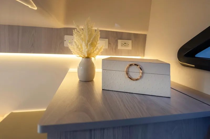 Slide: The Image of Luxurious interior of 2025 Hanover 387 with elegant decor and ambient lighting. - 23