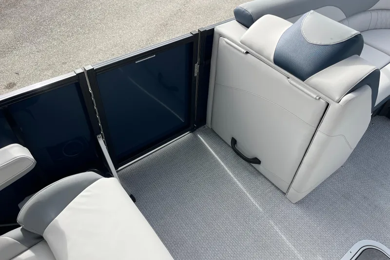 Slide: The Image of Interior of 2026 Avalon 2385 LSZ Quad Lounger, featuring sleek seating and modern design. - 14