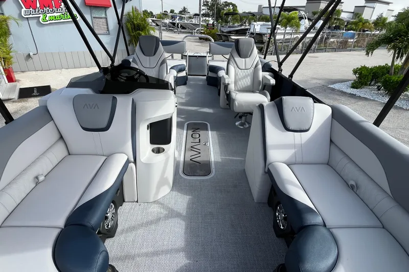 Slide: The Image of 2026 Avalon 2385 LSZ Quad Lounger Tri Toon interior with luxurious seating and modern design. - 16