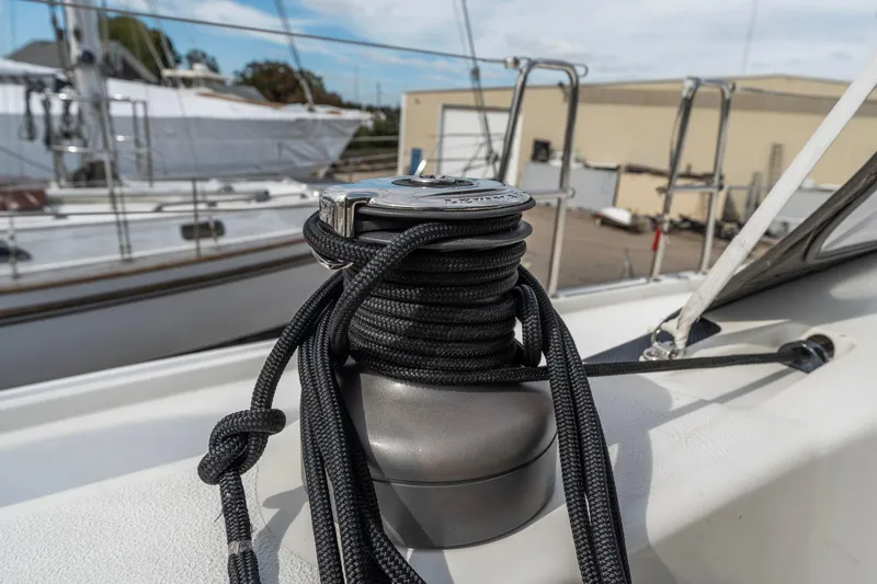 Slide: The Image of Italia Yachts 13.98 sailboat winch with coiled rope, 2015 model. - 24