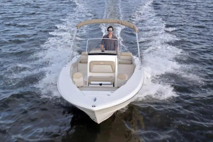 The Image of Manufacturer Provided Image: 2025 Scout 195 Sportfish boat cruising on open water. - 0