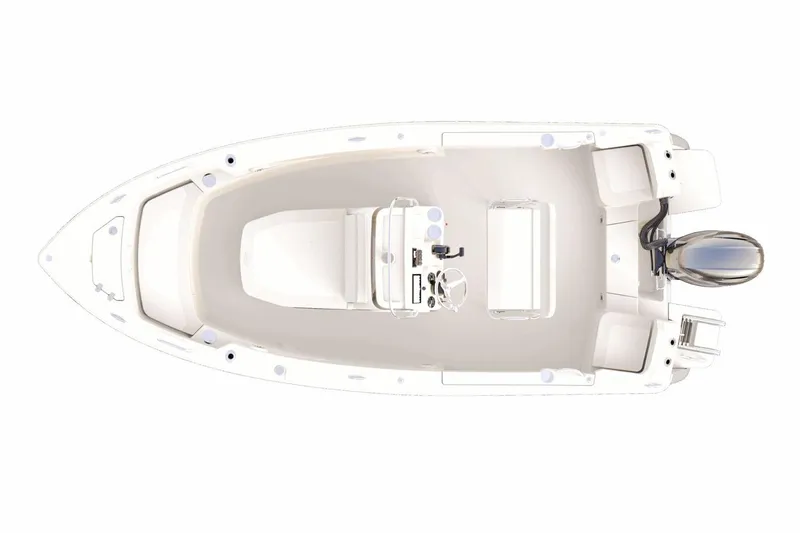 Slide: The Image of Manufacturer Provided Image: Top view of 2026 Scout 188 Sportfish boat, showcasing spacious deck layout. - 6