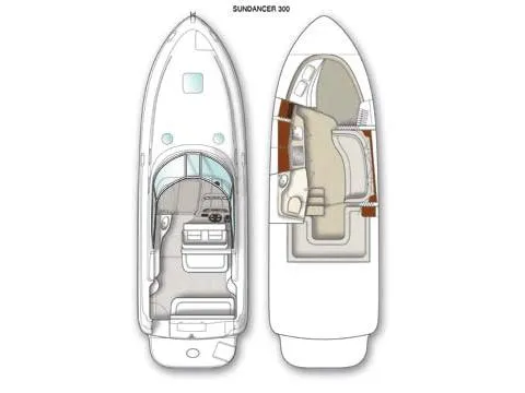 Slide: The Image of 2005 Sea Ray 300 Sundancer docked, covered with blue tarp, "Don't Judge Me" sign visible. - 2