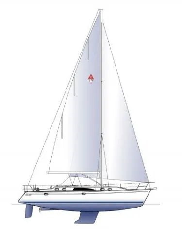 Slide: The Image of 2026 Catalina 445 sailboat illustration, showcasing sleek design and modern features. - 3