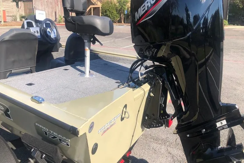 Slide: The Image of 2026 Tracker Pro Team 175 Crappie Edition boat with Mercury outboard motor. - 3