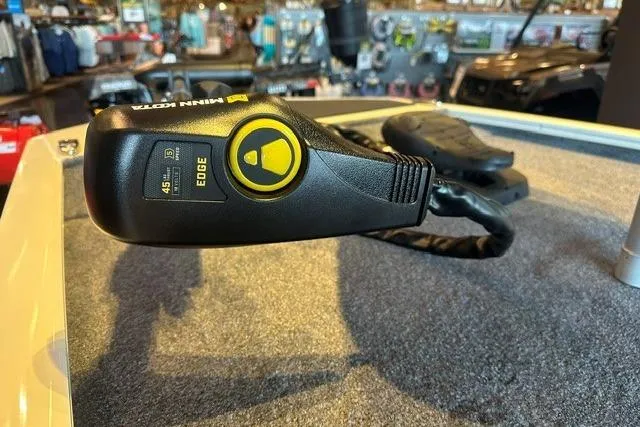 Slide: The Image of Minn Kota Edge trolling motor on 2026 Tracker Pro 170 boat deck. - 6