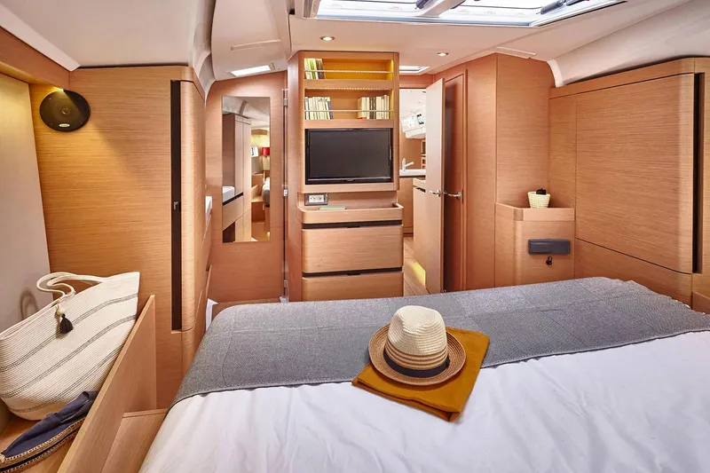 Slide: The Image of Luxurious interior of 2026 Jeanneau Sun Odyssey 490 yacht with modern amenities. - 20