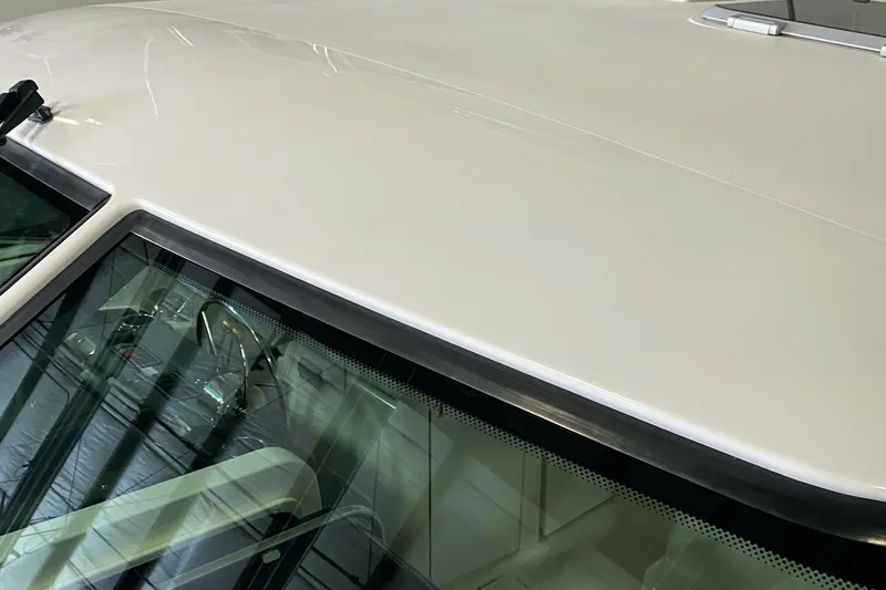 Slide: The Image of 2005 Tiara Yachts 3600 Sovran, close-up of cabin roof and windshield. - 15