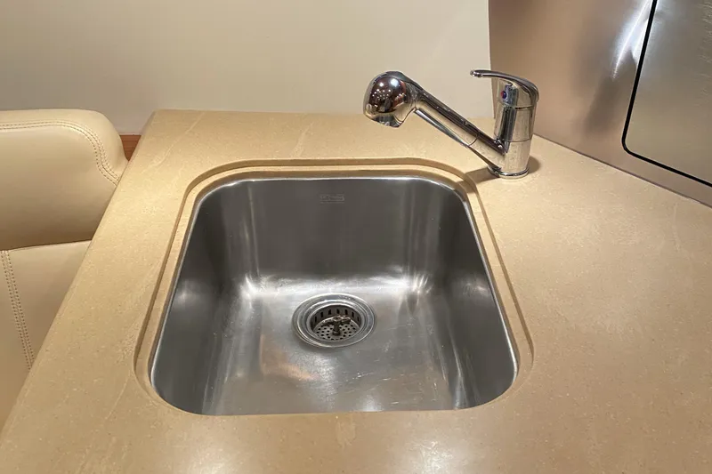 Slide: The Image of Stainless steel sink in 2005 Tiara Yachts 3600 Sovran kitchen area. - 29