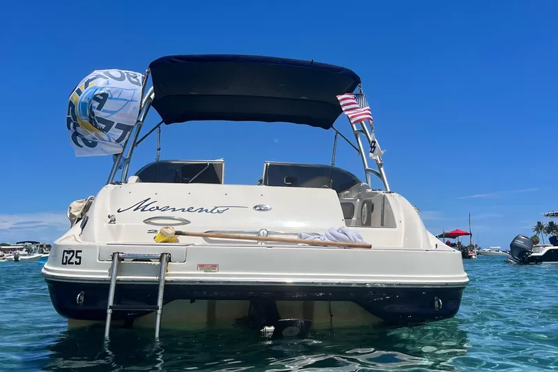 Slide: The Image of Propeller of a 2005 Sea Ray 270 SLX boat, close-up view. - 6