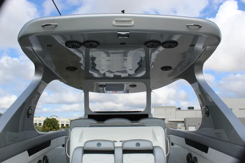 Slide: The Image of 2020 Mystic Powerboats M4200 interior with sleek design and modern features. - 31