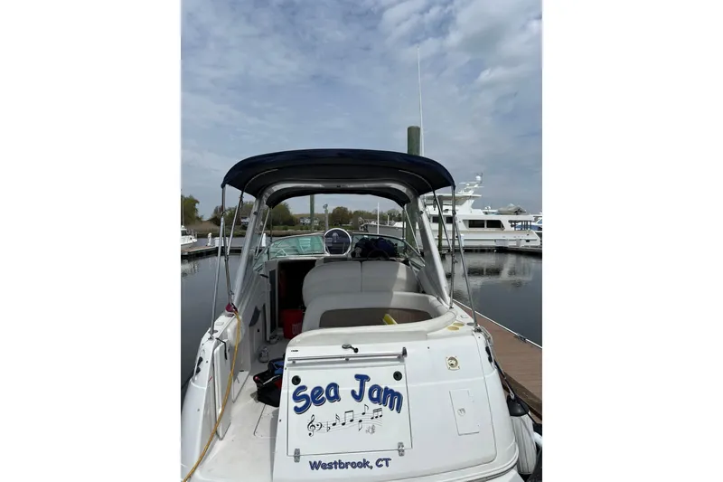 Slide: The Image of 2004 Four Winns 268 Vista boat named "Sea Jam" docked in Westbrook, CT marina. - 36