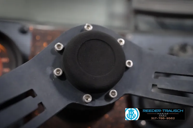 Slide: The Image of Steering wheel detail of 1986 ProCraft 1775 Bass boat by Reeder-Trausch Marine. - 36