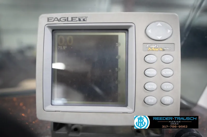 Slide: The Image of Fish finder display on a 1986 ProCraft 1775 Bass boat dashboard. - 41