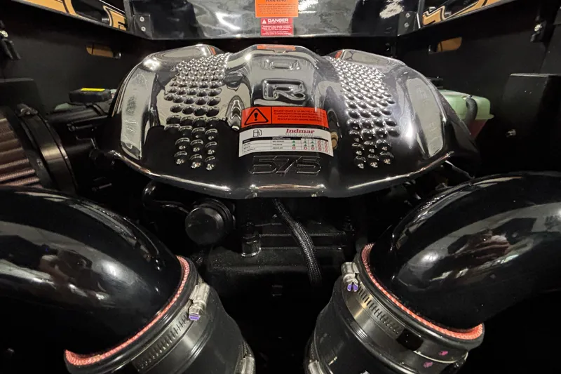 Slide: The Image of Engine of 2026 Tigé Ultré 25ZX boat, featuring Indmar 575 horsepower. - 30
