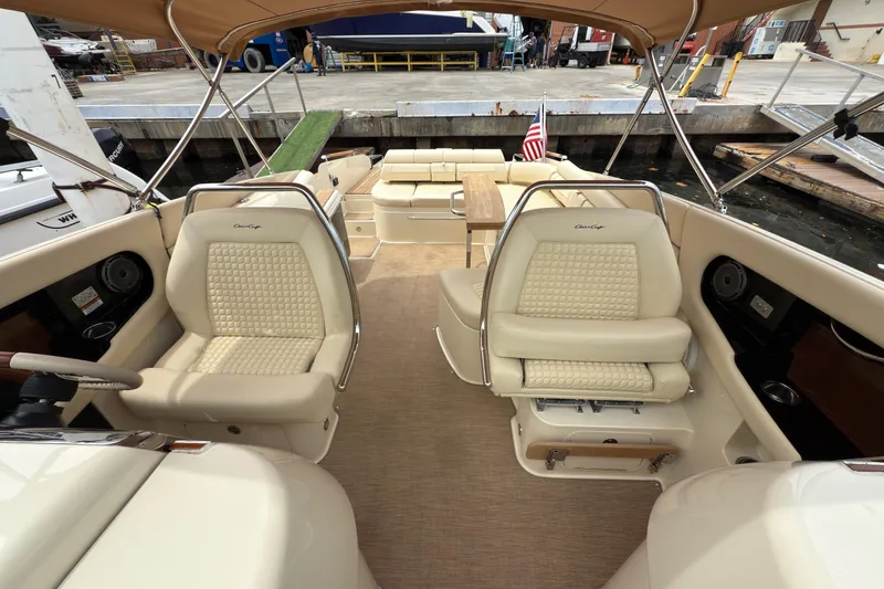 Slide: The Image of 2022 Chris-Craft Launch 35 GT interior with luxurious seating and elegant design. - 9