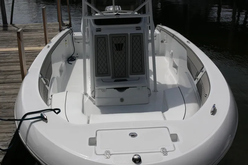 Slide: The Image of 2026 Wellcraft 202 Fisherman boat interior, featuring spacious seating and modern design. - 2